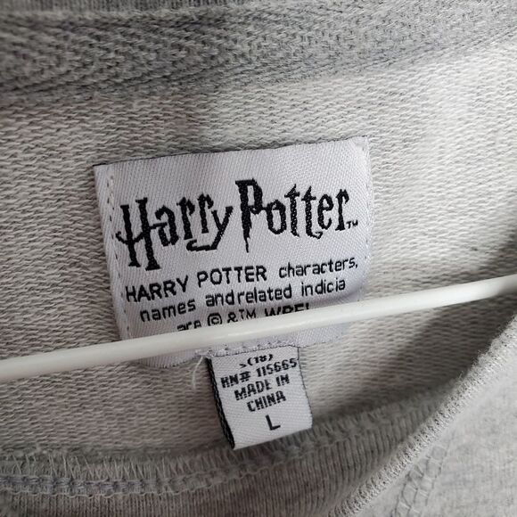 HARRY POTTER dress gray‎ long sleeve Hogwarts sweatshirt L - Picture 4 of 10